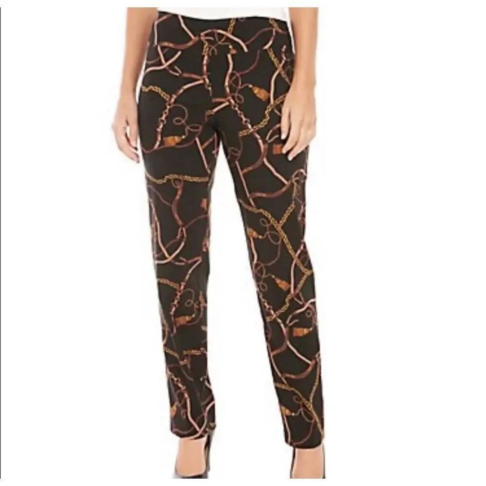 New Directions Pants Millennium Status Print Pants stretch size 6P